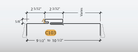 Adjustable Kerfed - Frame Profile (C103)