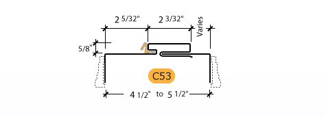 Adjustable Kerfed - Frame Profile (C53)