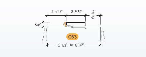 Adjustable Kerfed - Frame Profile (C63)