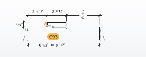 Adjustable Kerfed - Frame Profile (C93)