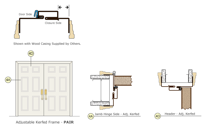 Timely Frames Adjustable Kerfed Door Frame Pair Drawing