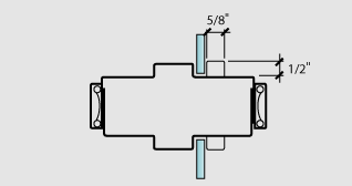 Classic C-Series Frame Profile (Mullion w/Glazing)