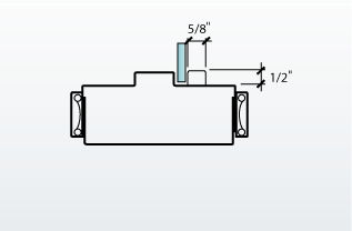 Classic Single with Glazing - Glass Stop or Door Panel can be applied to one or both sides of any Mullion or Jamb