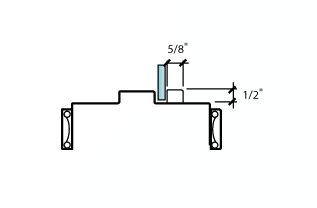 Classic Single with Glazing - Glass Stop or Door Panel can be applied to one or both sides of any Mullion or Jamb