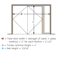 Rough Opening Double Egress Pair with Classic Transom