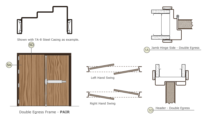 Timely Door Frames Double Egress Pair Drawing