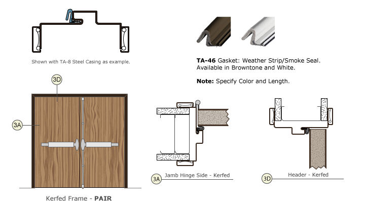 Timely Frames Kerfed Frame Pair Drawing