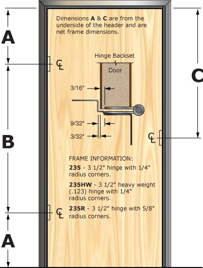 Door Hinge Size Chart