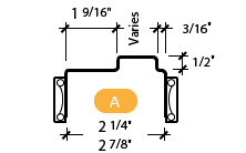 CAD Drawing Image for Classic Frame Profile