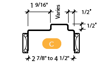 CAD Drawing Image for Classic Frame Profile